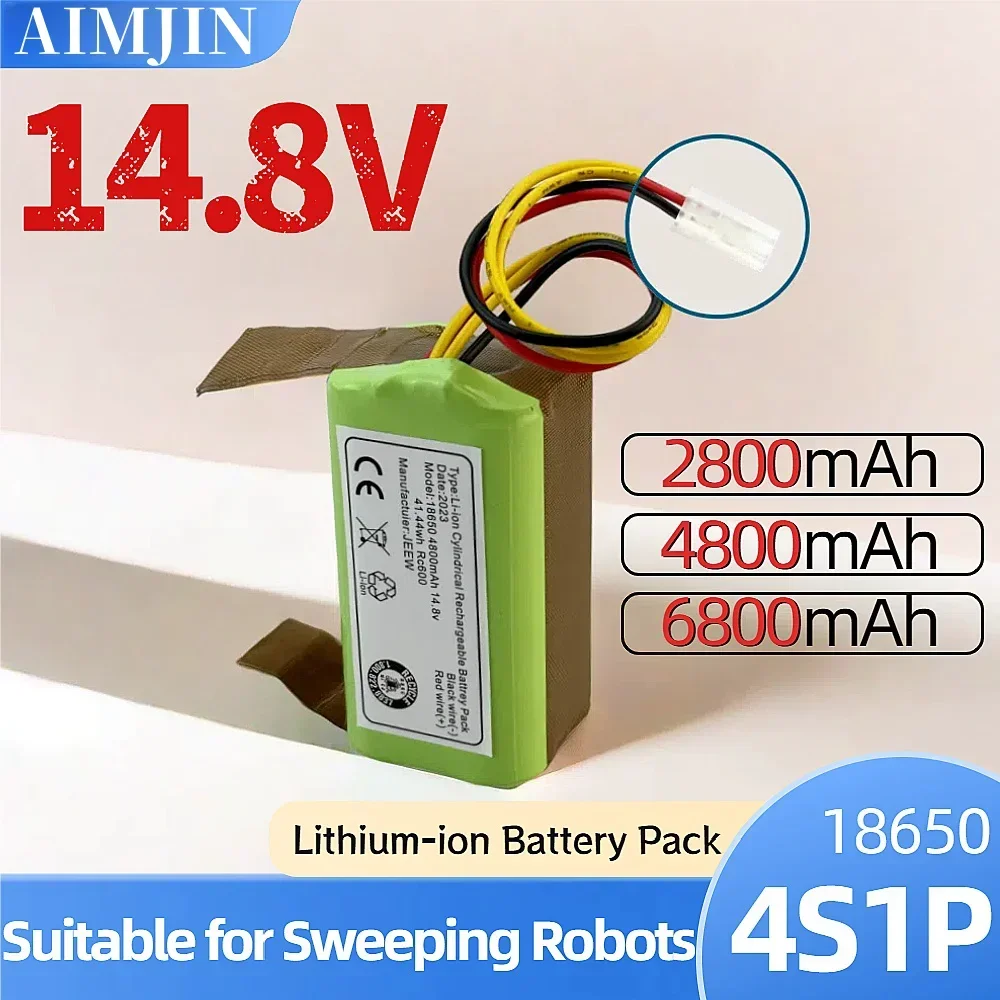 

4S1P Lithium-ion Rechargeable Battery Pack 14.8V 2800/4800/6800mAh Suitable for Sweeping Robots Battery Replacement