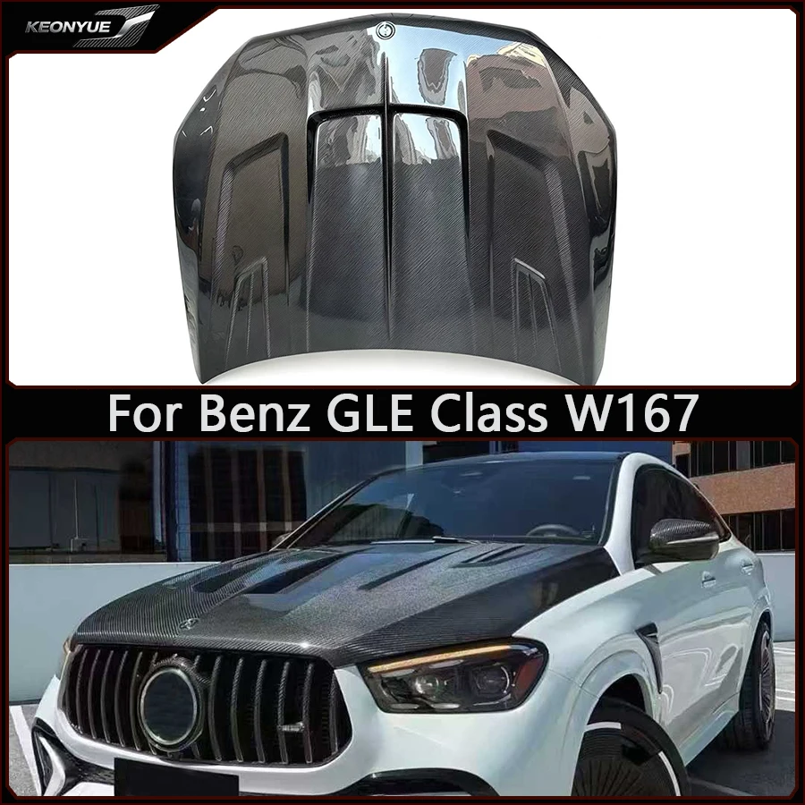 For Mercedes Benz GLE Class W167 Carbon Fiber Hood Forged carbon Engine Cover Hood Car Headliner Car Accessories Body kit