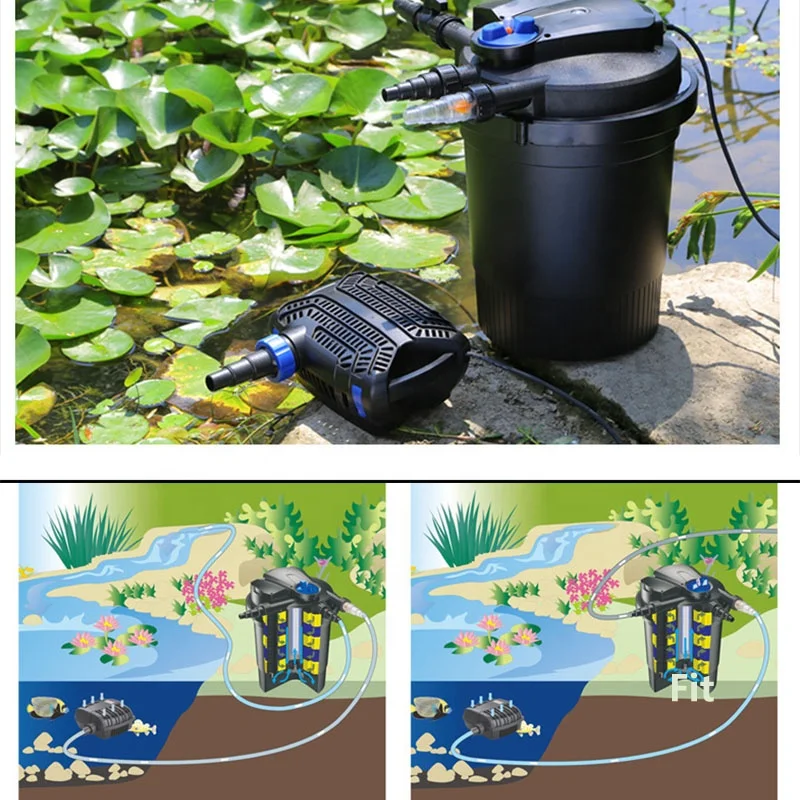 Fish Pond Aquarium Filter Garden Landscape Koi Pond Biofiltration Purification System