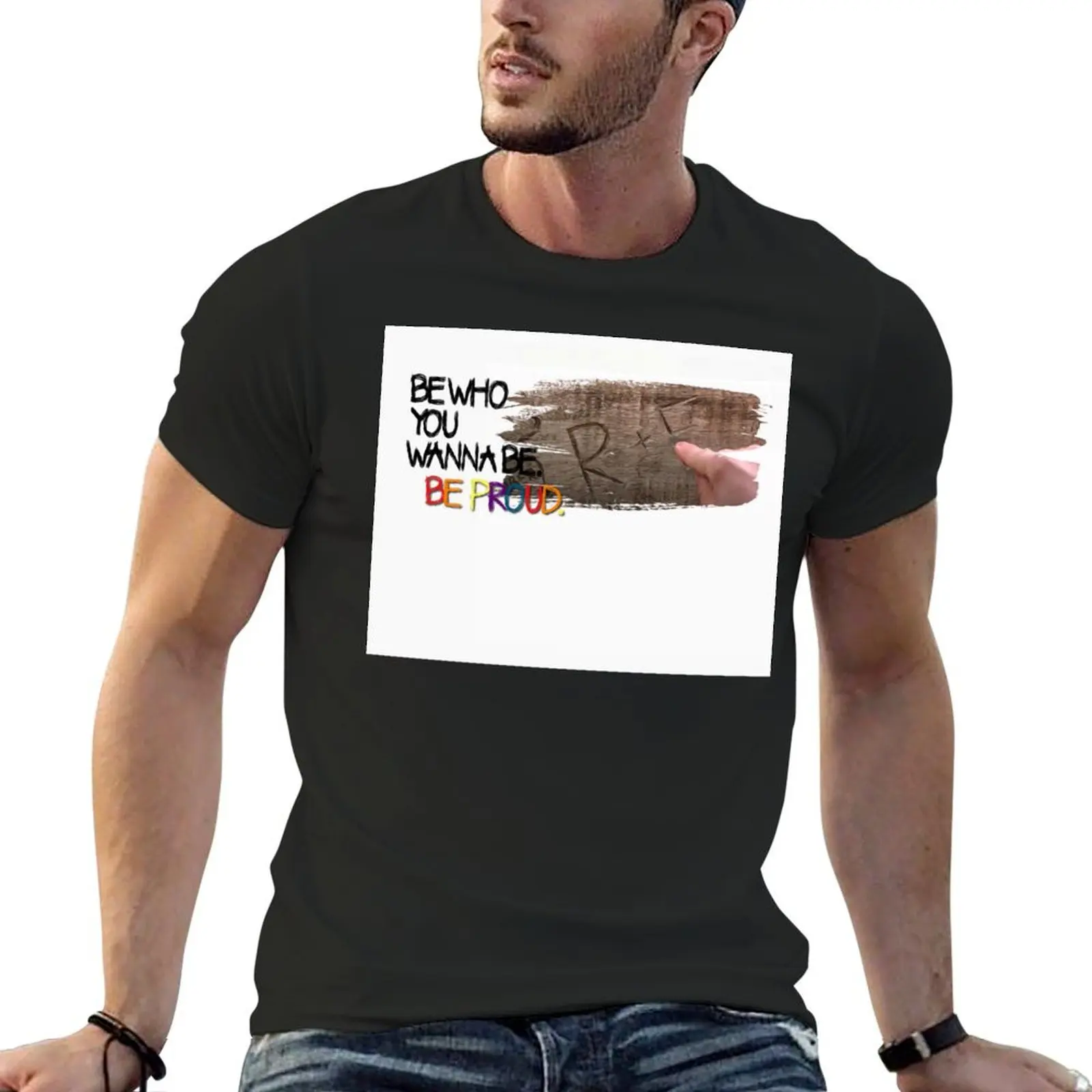 Richie’s “be who you wanna be, be proud.” T-Shirt shirts graphic tee anime stuff mens funny t shirts