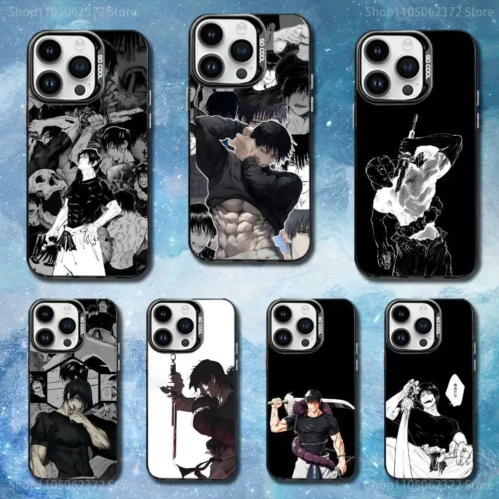 

Anime T-Toji F-Fushiguro Phone Case For iPhone 11,12,13,16,14,15,Mini,Pro,XS,MAX Black Matte Shockproof Cover