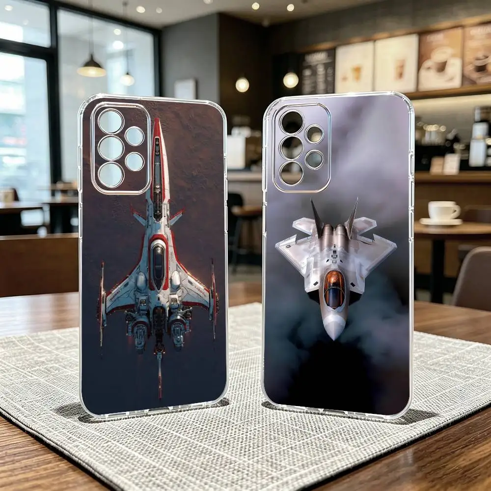 Funda Transparente para Teléfono con Diseño de Aviones Robotech Macross para Samsung S25, S24, S21, S22, S23, S30, Ultra, S20, Plus, Fe