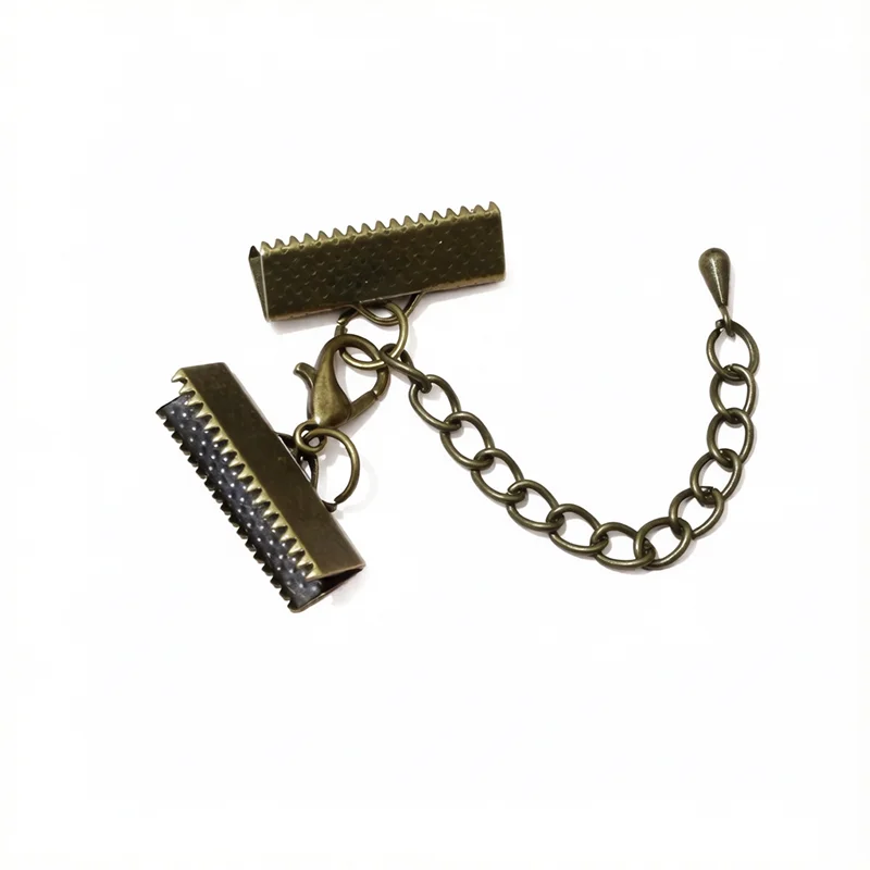 Ribbon Leather Cord End Fastener Clasps for DIY Jewellery Making