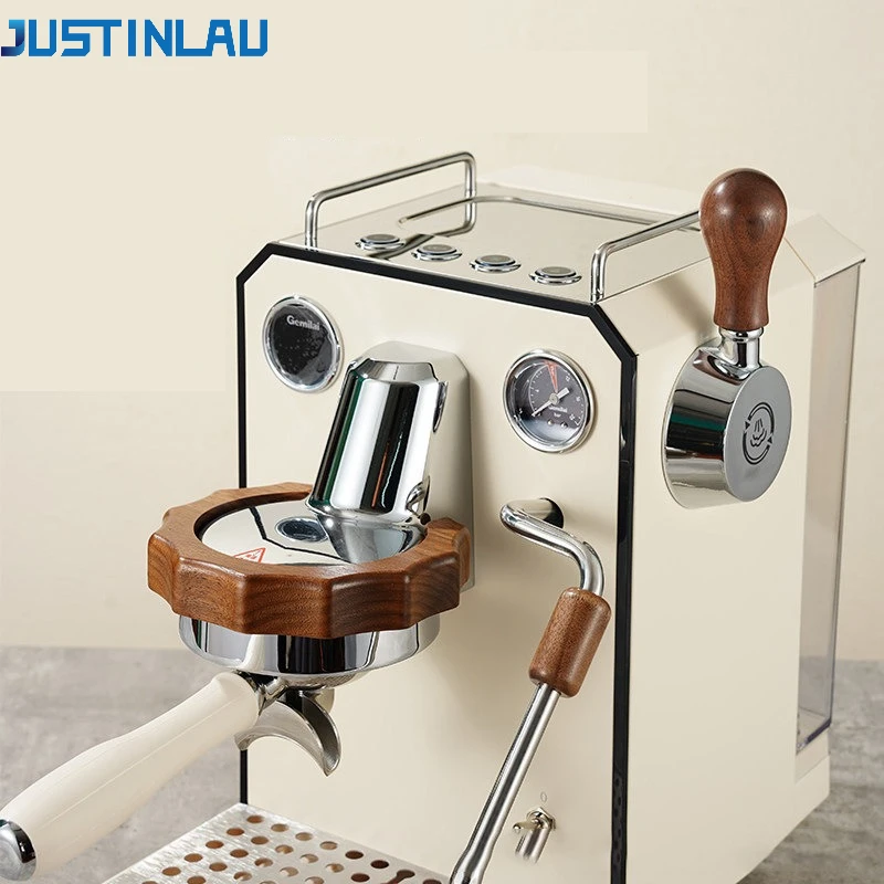 JUSTINLAU Walnut Wood Modification Kit for Gemilai 3006/3145 Anti-Scald Ring Coffee Machine Steam Rod Insulation Accessories