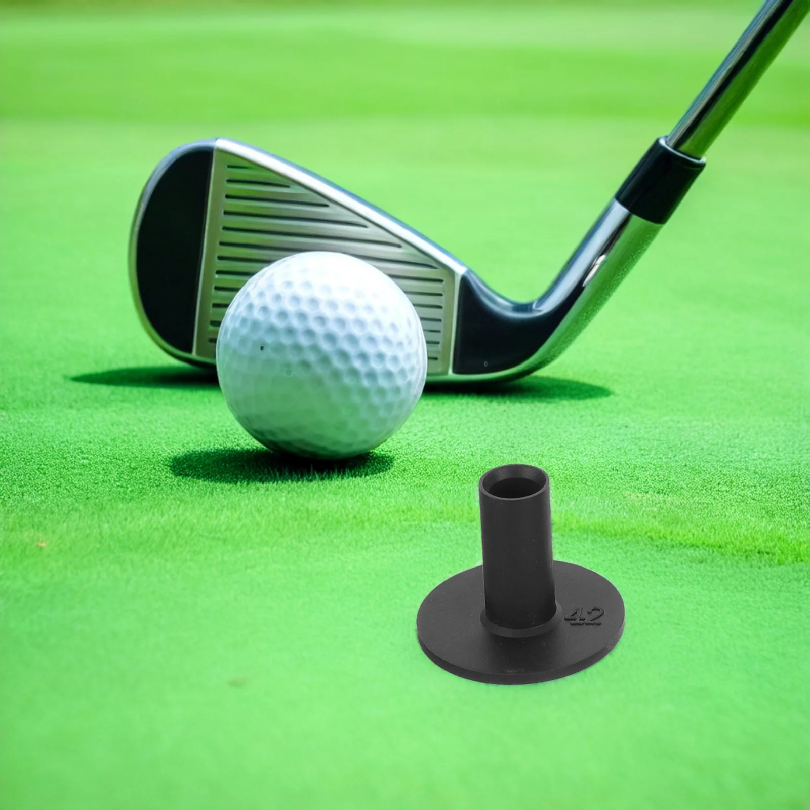 4Pcs Silicone Golf Tees 42Mm Reusable Tee Holders for Grass Or Mat Easy Visibility Portable Golf Training Supply