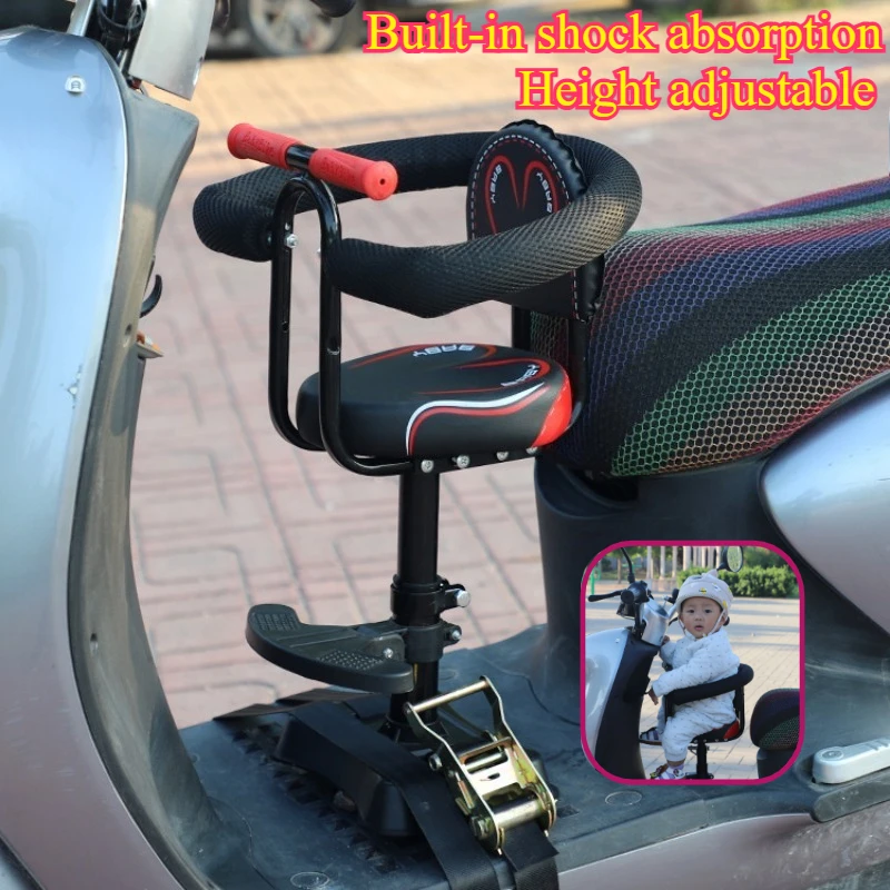 Child Safety Seat For Electric Scooter Motorcycle Bike Front Mounted Universal Baby Toddler Chair Strap Type