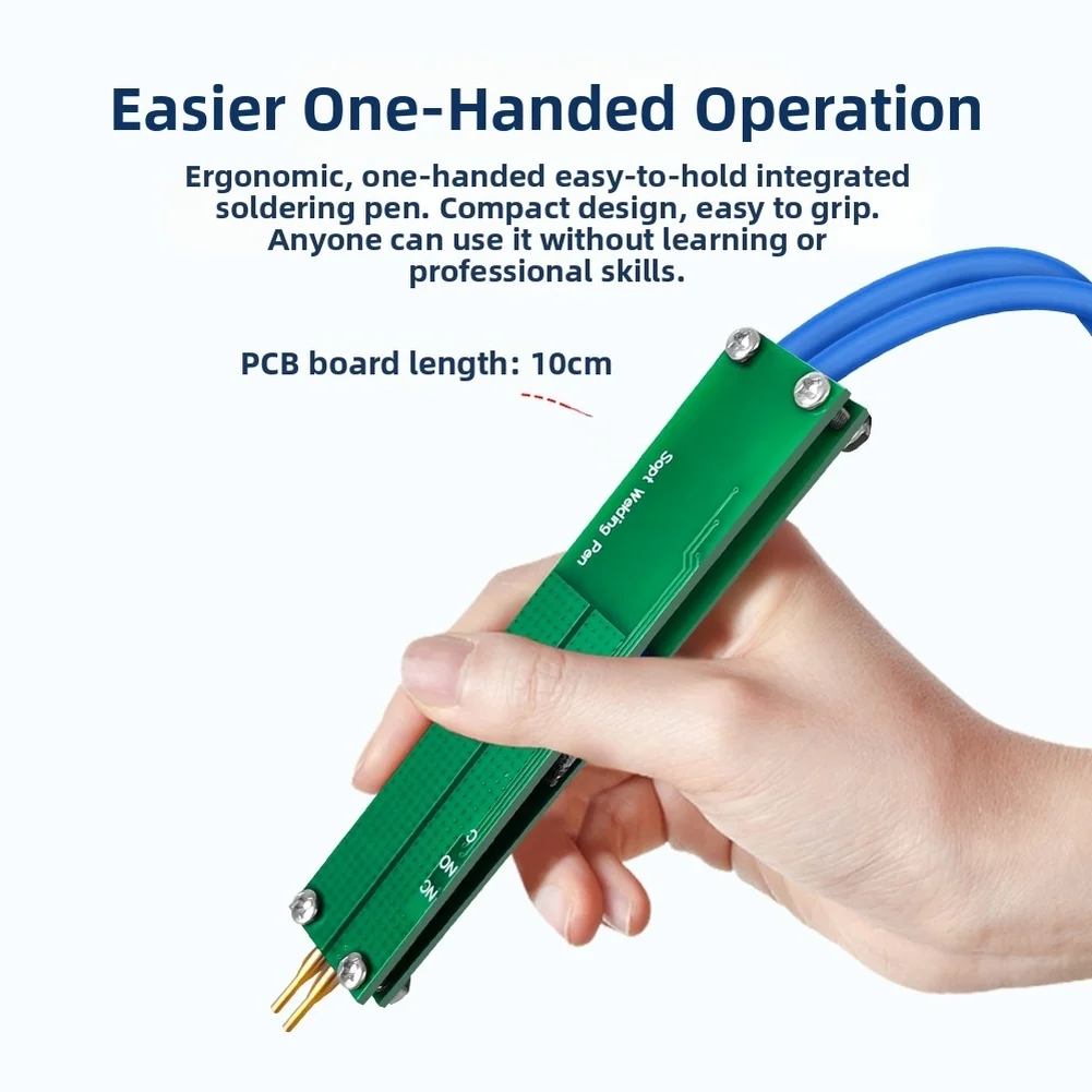 قلم لحام نقطي مع تصميم كروي بطرف قطب كهربائي نحاسي وسلك سيليكون مرن لتيار قوي وسهل التعامل #2