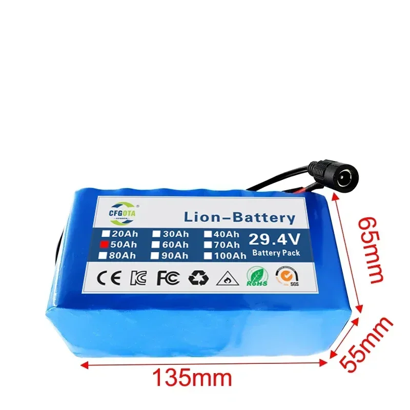 2024 new 7s3p 24V 18650 lithium-ion battery 29.4V 5000mAH/lithium-ion battery pack, sold with charger