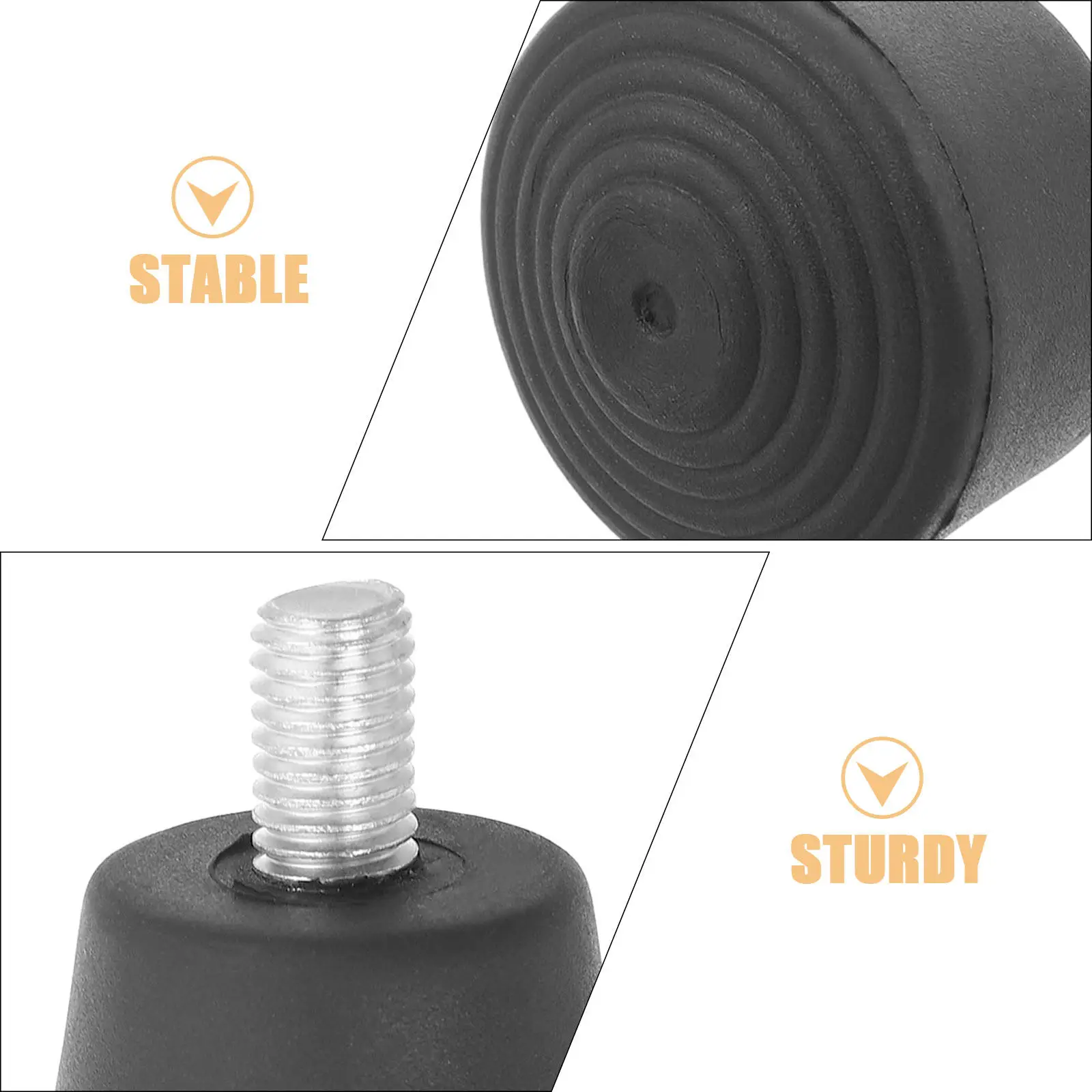 3 pcs Universal Tripod Rubber Foot M8 Replacement Anti-slip Halloween Christmas New Year Camera Tripod Accessory Spike