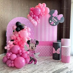 138pcs Disney Minnie Mouse Balloon Garland Kit Pink Purple Balloons Girls Birthday Party Decora Baby Shower Dcors Globos Supplie