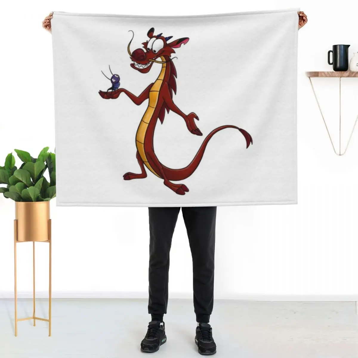 Mushu and Cricket Throw Blanket Decorative Throw Large sofa bed christmas gifts Tourist Sleeping Bag Blankets