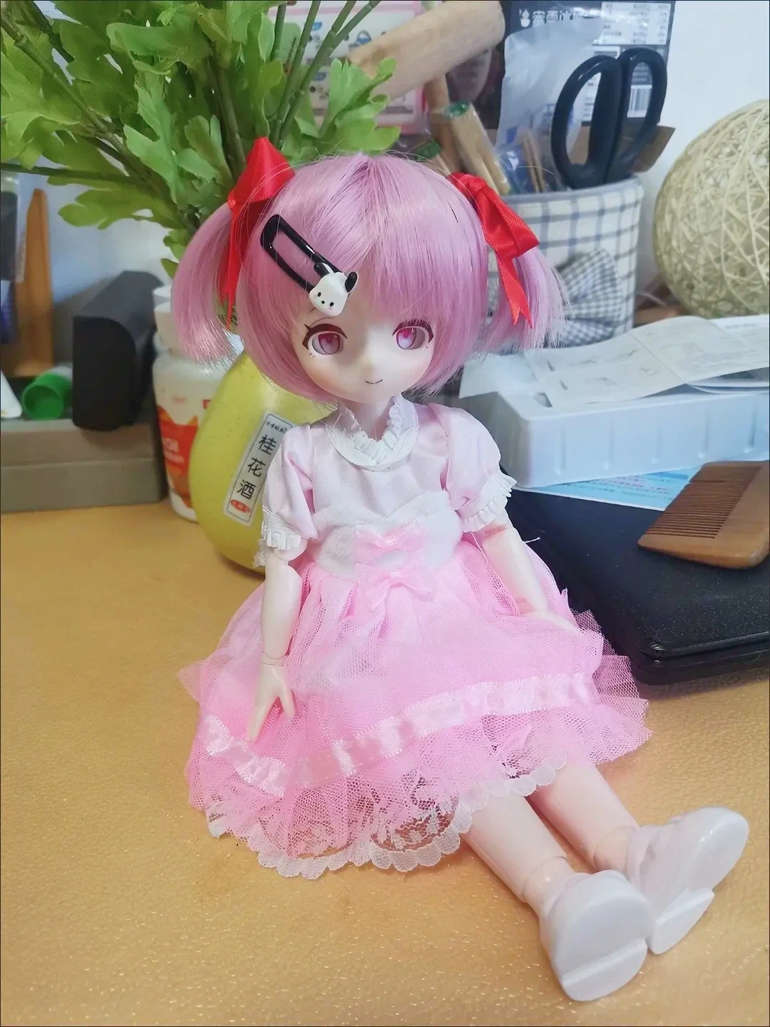 Cartoon 1/6 Puella Magi Madoka Magica Movable Bjd Kaname Madoka Dress Up 6 Point Doll Cute Anime Loli Children Birthday Gift