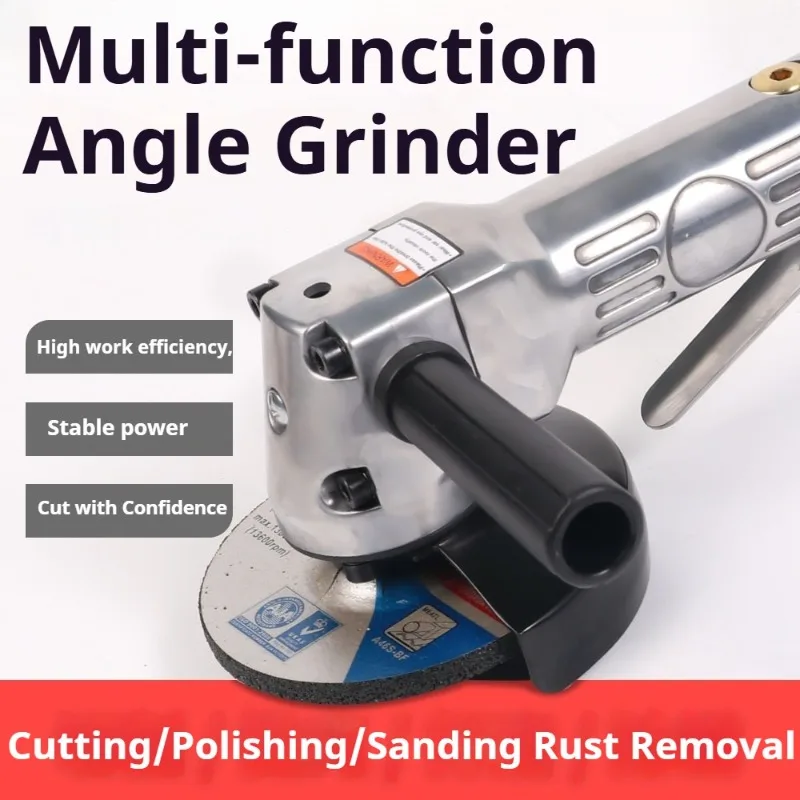 Industrial Pneumatic Angle Grinder Polishing Rust Removal Grinding Cutting Angle Grinder Multi-Functional Air-Powered Tool