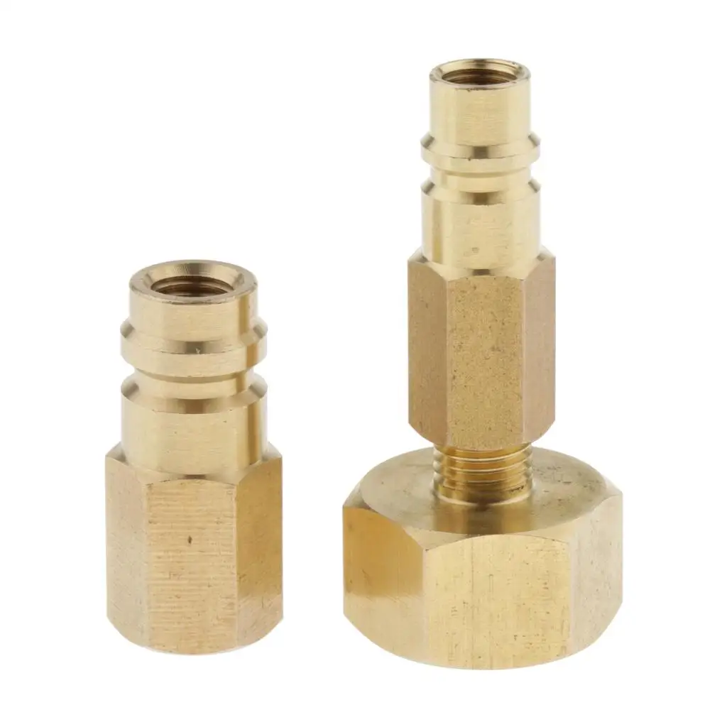 Brass Air Conditioning Adapter Conversion Tool Portable Pressure Port Connector for R134a Cooling System