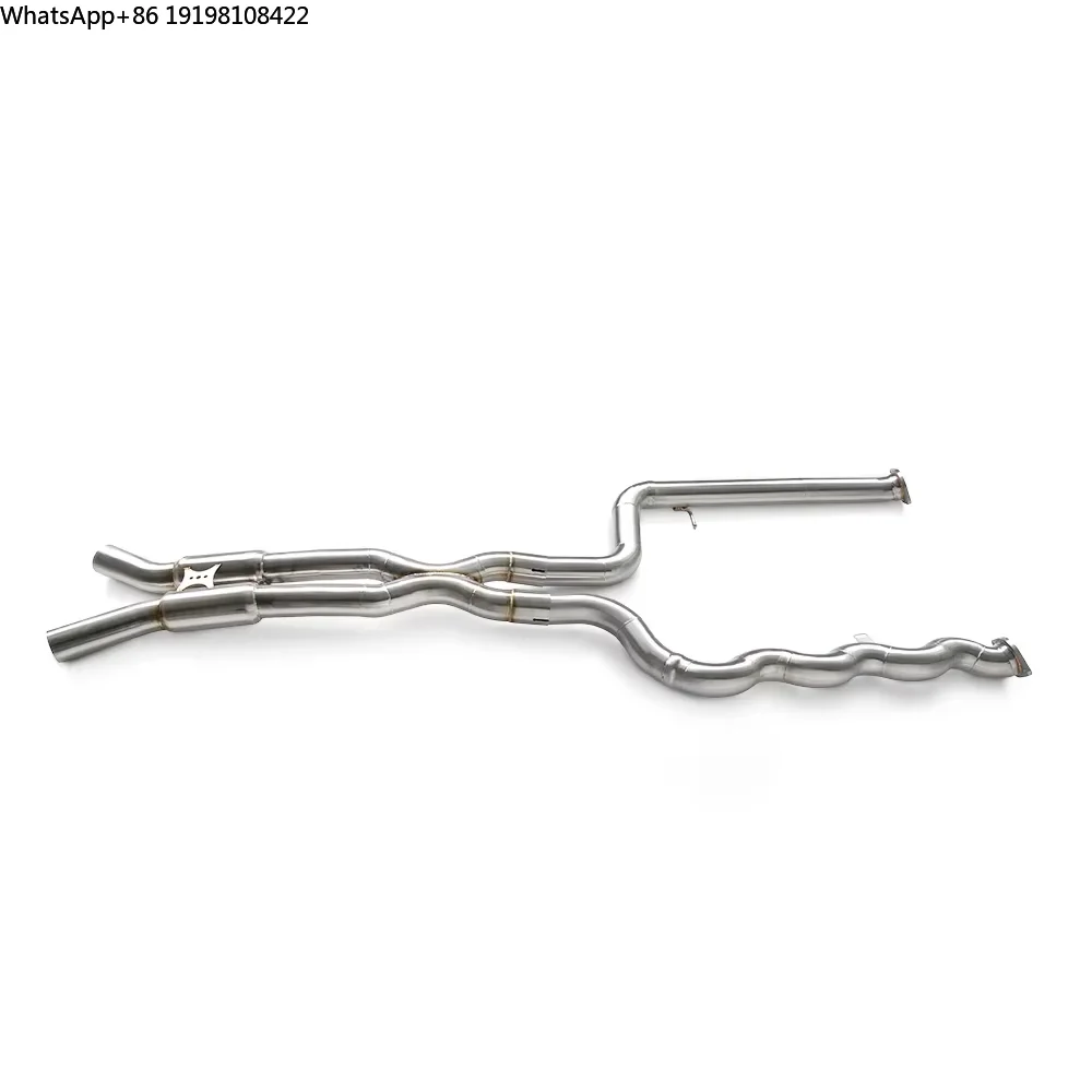 Mid Length Performance Exhaust Midpipe for BMW M3 M4 G80 G82 3.0T 2021-2023 Resonator X-tube Design