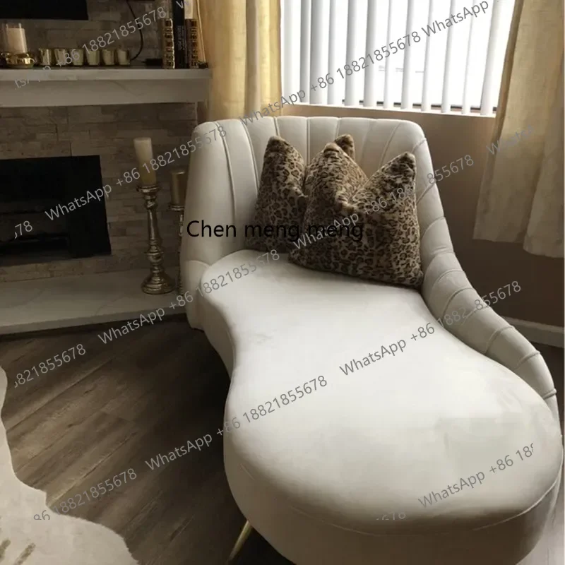 

Bedroom Single Recliner White Nordic Fabric Sofa Modern Entry Lux Style Beauty Bed
