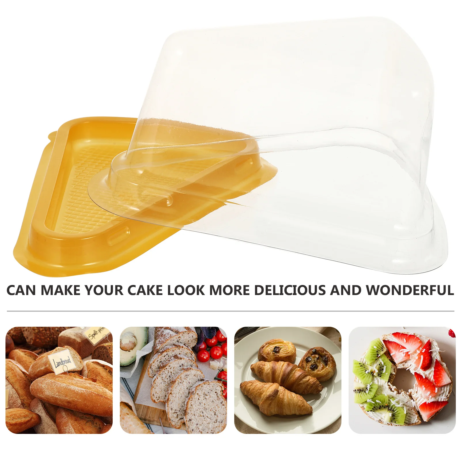 100pcs Triangle Cake Boxes Transparent Food Grade Pet Strong Seal Non-Slip Base Mousse Dessert Container Cupcake Packaging Box