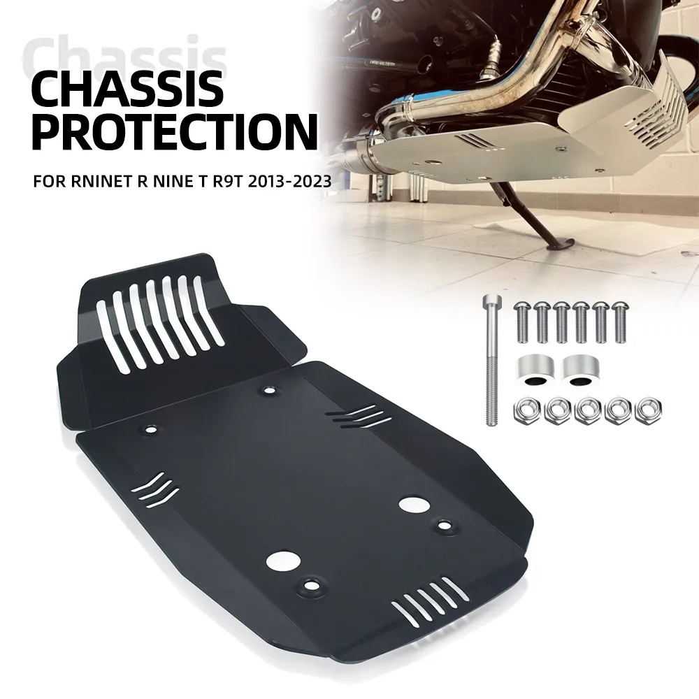 For BMW RNINET R NINE T R9T 2013-2023 Motorcycle Scrambler Aluminum Skid Plate Belly Pan Engine Chassis Guard Bottom Protection