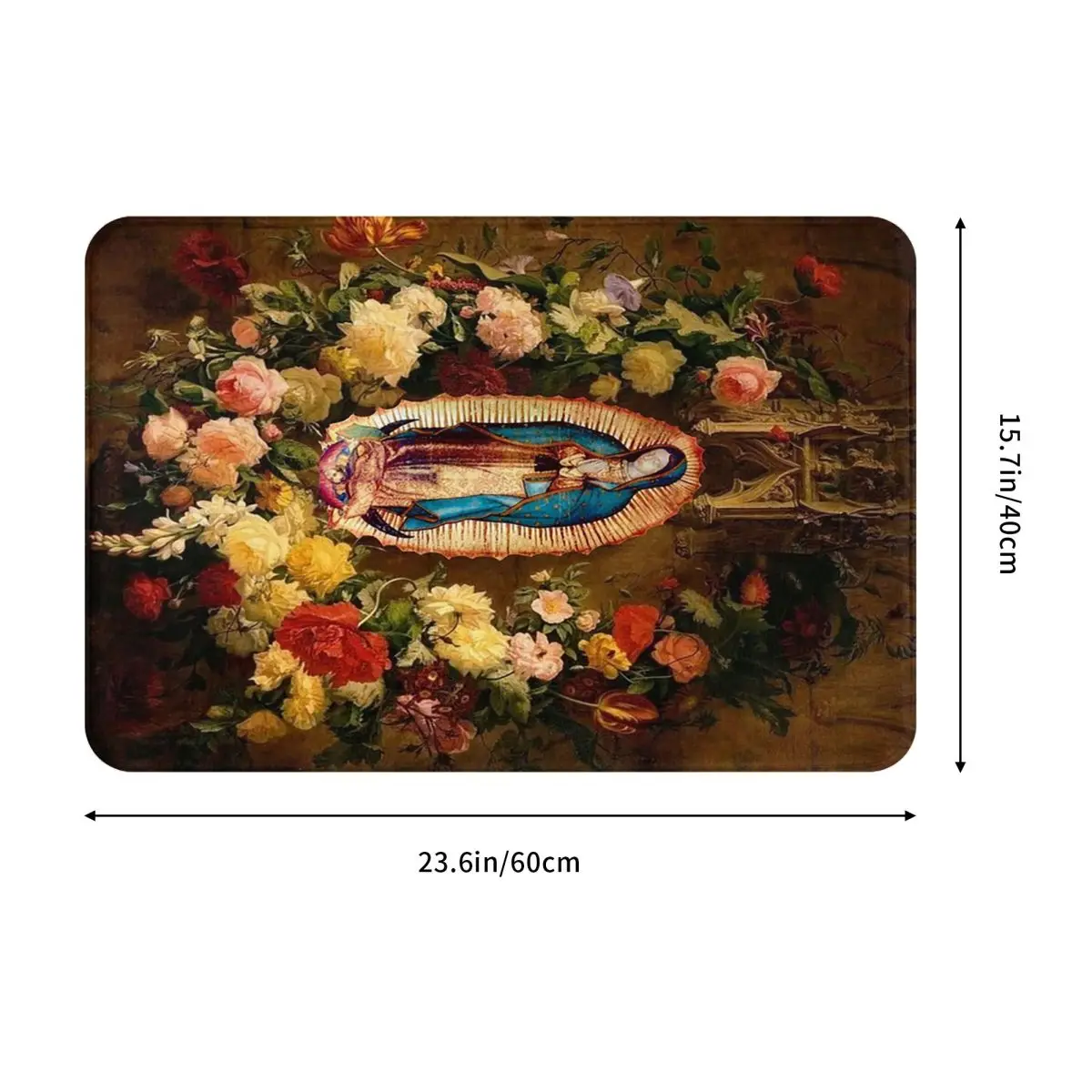 Our Lady Of Guadalupe Virgin Mary Doormat Absorbent Mat Carpet Rug Kitchen Entrance Home Floor Mat for Living room Footpad Mats