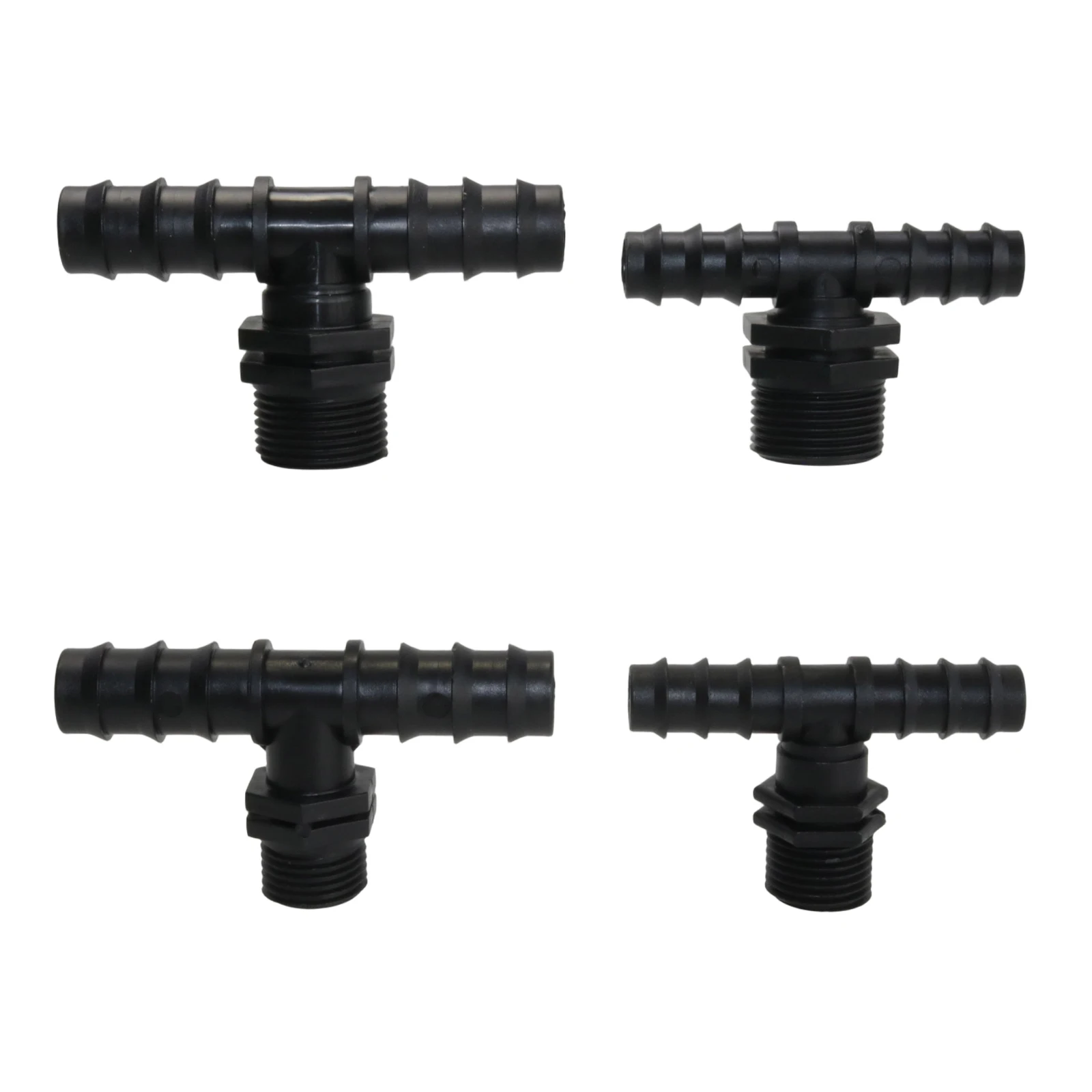 2pc car wash Hose Splitter Tee Reducer Barb Connector Tap Valve 3/4 1/2 3-way Water Tube Fitting Drip Irrigation System