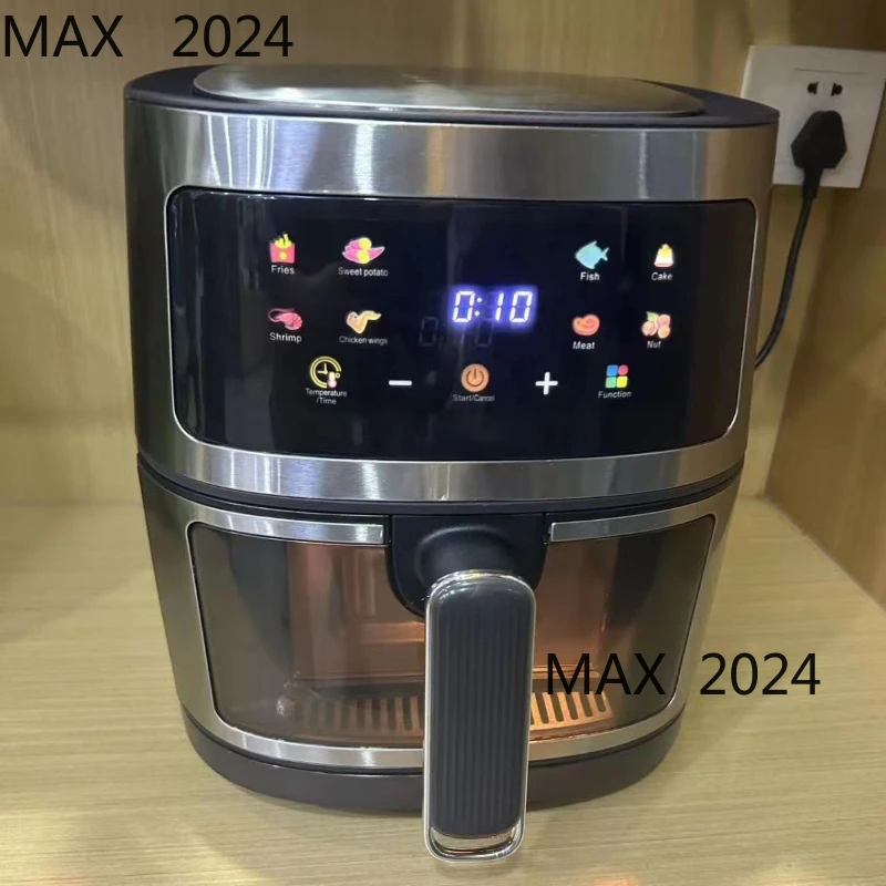 8l Air Fryer Large Capacity Home Multi-Function Touch Screen Electric Oven Smart Chips Machine