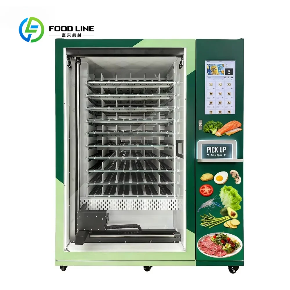 Customizable Microwave Heating Vending Machine Intelligent Hot Box Lunch Dispenser Suitable for School Factory Office Catering