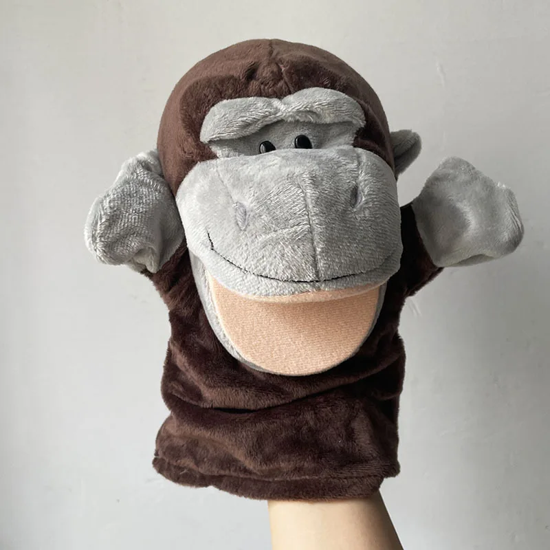 Lion Monkey New Open Mouth Hand Doll Children's Storytelling Doll Gloves Doll Birthday Gift Kindergarten T13