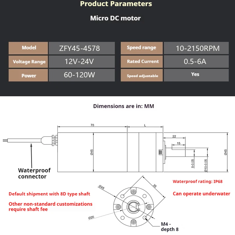 High Torque Low Noise Long Life Reversible Adjustable Speed Geared Motor 100kg.cm 12V 24V DC Planetary Gear Motor
