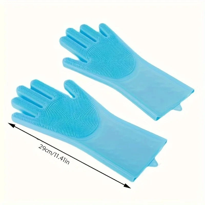 Pet Grooming Cleaning Gloves Dog Cat Bathing Shampoo Glove Scrubber Magic Dishwashing Cleanner Sponge Silicon Hair Removal Glove view 3