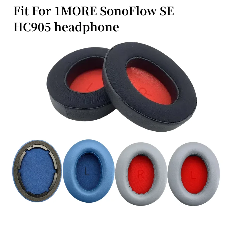 

For 1MORE SonoFlow SE HC905 Headphones Memory Sponge Sleeves Cover Case Repair Parts Replacement Earpads Cushion