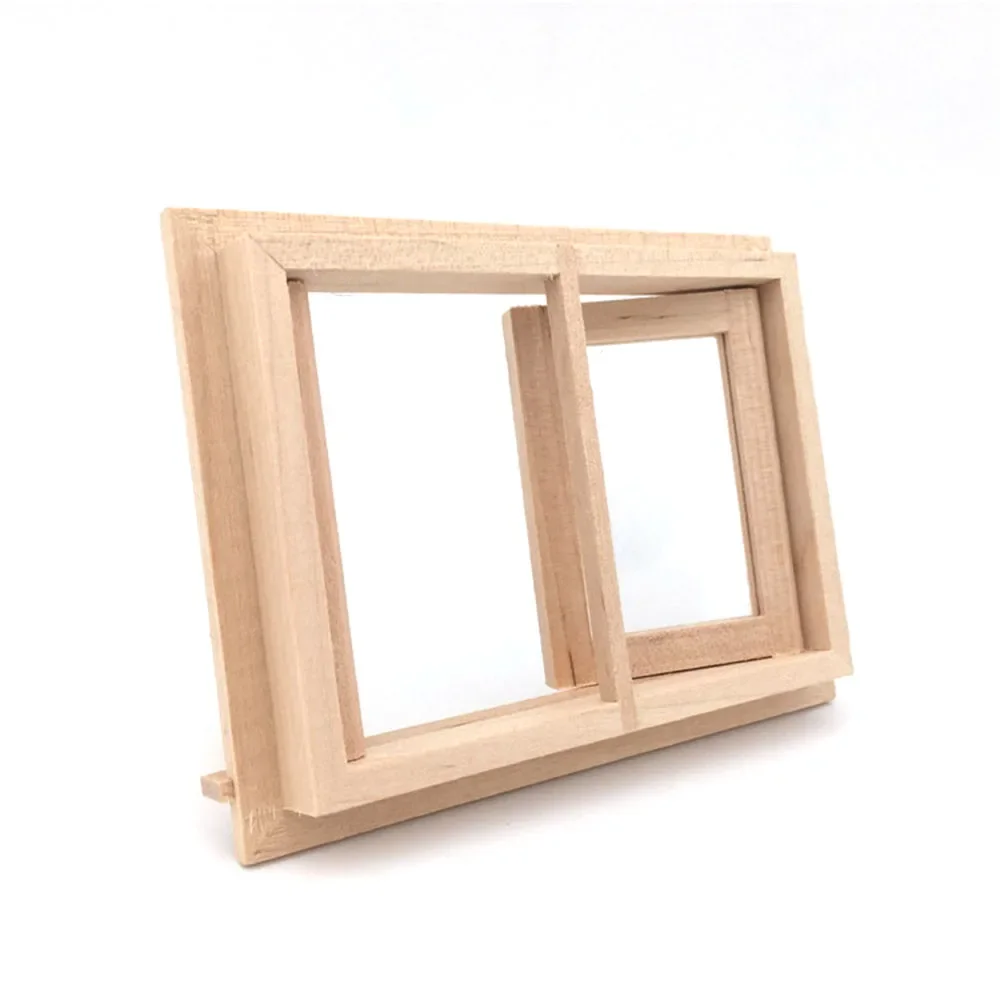 1/12 Dollhouse Miniature Wooden Window Mini Furniture Model Toys for Doll House Accessories  Decoration