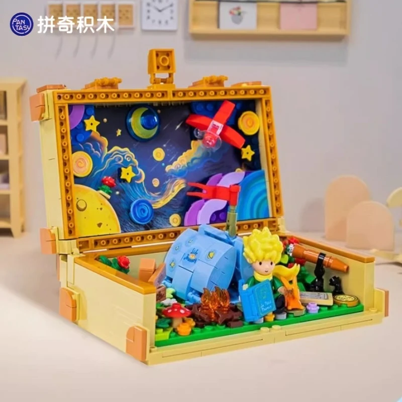 

Pantasy Building Blocks Le Petit Prince Suitcase Small Granule Assembling Toys Fairy Tale World Model Ornaments Collection Gifts