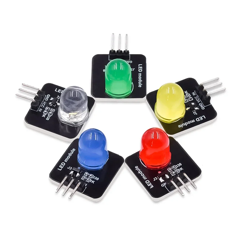 

10PCS DC 3.3v-5v 10mm light-emitting module led sensor LED indicator light-emitting tube module for arduino