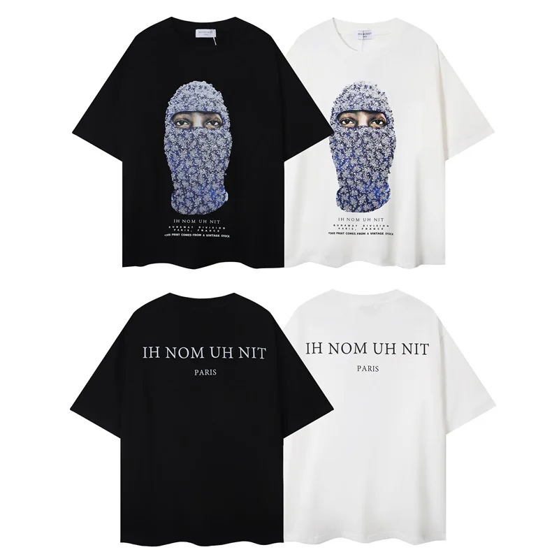 New Masked Men Printing IH NOM UH NIT T-shirt Casual Loose O-Neck Short Sleeve High Quality Men Woman Tops Tee