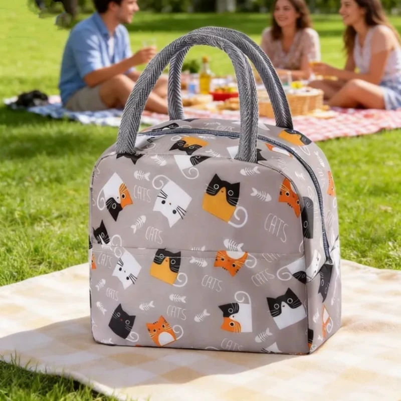 Insulated Lunch Bags Cooler Tote Bag With Front Pocket Lunch Box Adults Women Lunch Bag Men Girls Work Hiking Picnic  Lunch Bag
