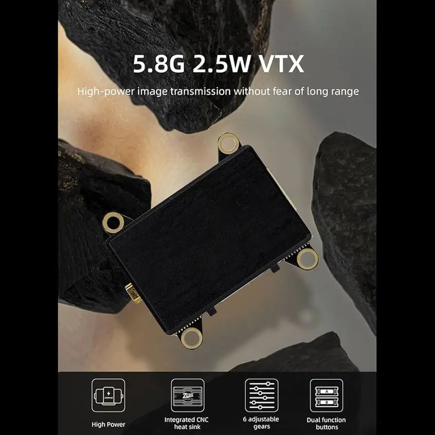 

HGLRC Zeus Vtx Pro 7-26v 5.8ghz 2.5w Image Transmission Mmcx Antenna Plug Over 10km For Rc Fpv Drone Accessories