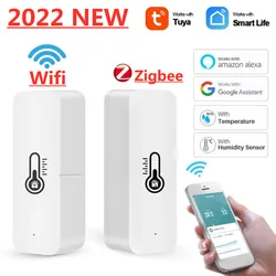 Tuya Wifi ZigBee Smart Temperature Humidity Sensor Indoor Outdoor Hygrometer Thermometer Detector Alexa Google Home SmartLife