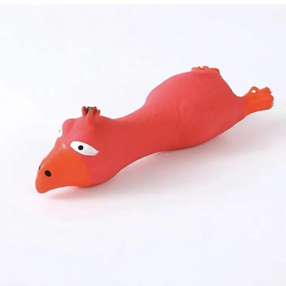 Brinquedos bonitos para carrinhos de cachorro, látex em forma de frango, mastigar durável para raças pequenas e médias interativas