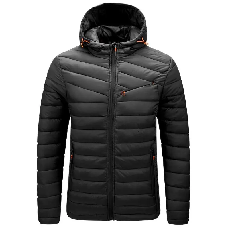 

Autumn Winter Nice Ultralight Black Men'S Down Jacket Brand Clothes Casual Warm Hooded Collar Coats PARKAS Men's Windbreakers