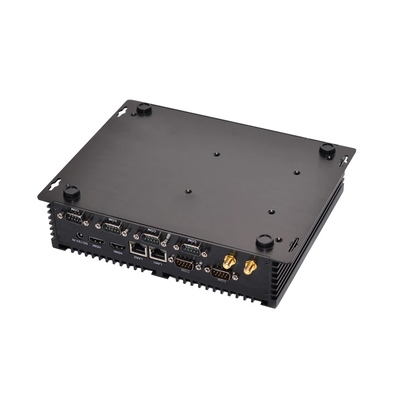 OEM Fanless Industrial Mini PC I5 4200U Rugged ITX Case Embedded Computer Low Power 12V Dual LAN 2 HD Ubuntu Barebone System PXE