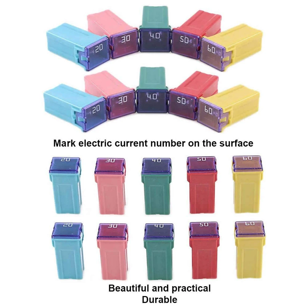 Zestaw bezpieczników samochodowych JCase High/Standard Contour Box, bezpiecznik niskoprofilowy odpowiedni do Ford/General Nissan, jak sedanów SUV-ów
