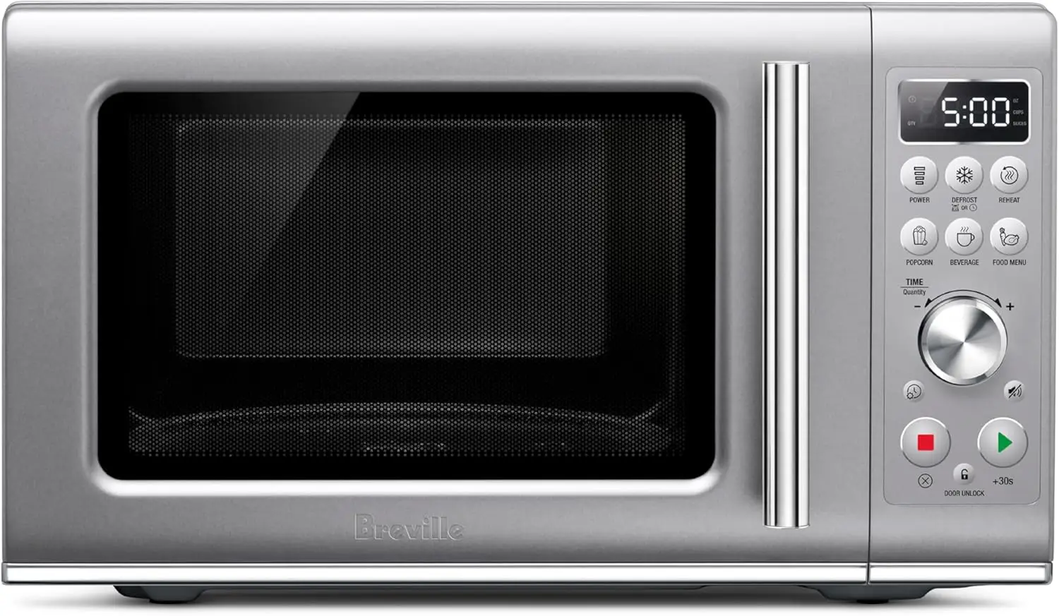 650 1  the Compact Wave Soft Close  Microwave, Silver