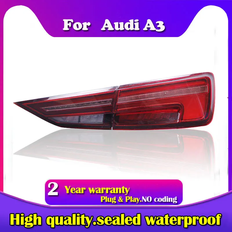 

Facelift Look Full LED Tail Lights Rear Lamp Fit For Audi 2013 2014 2015 2016 A3 S3 RS3 8V Sedan Pre‑Facelift