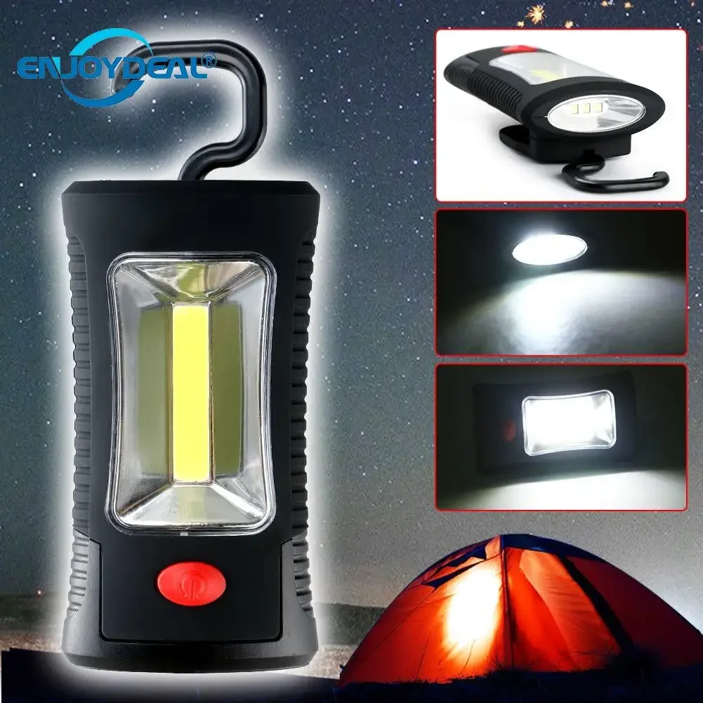 Ultra Bright 2 Mode COB LED Flashlight Torch Folding Hook Magnetic Working Inspection Flash Light Torch flashlight LED Tent Lamp