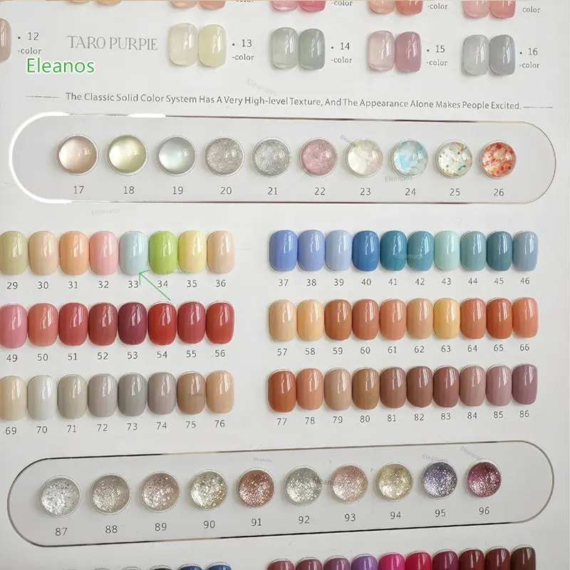 Eleanuos 156 cores conjunto de gel de unhas multicolorido novo profissional venda quente moda arte de unhas gel uv não tóxico salão de beleza atacado