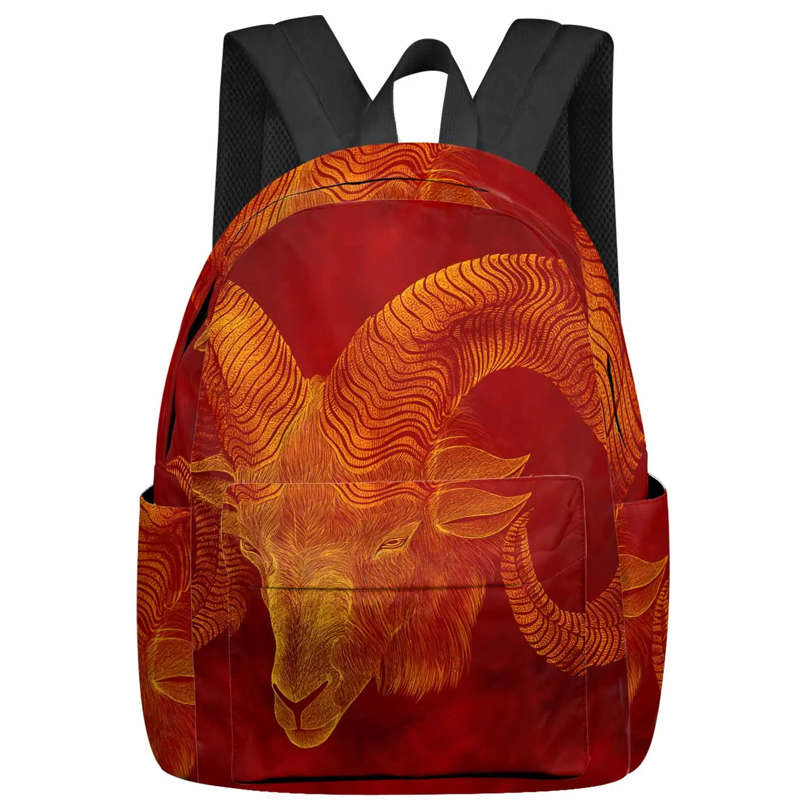 

Sheep Head Hand Painted Backpacks Teenagers Student School Bags Laptop Custom Backpack Men Women Travel