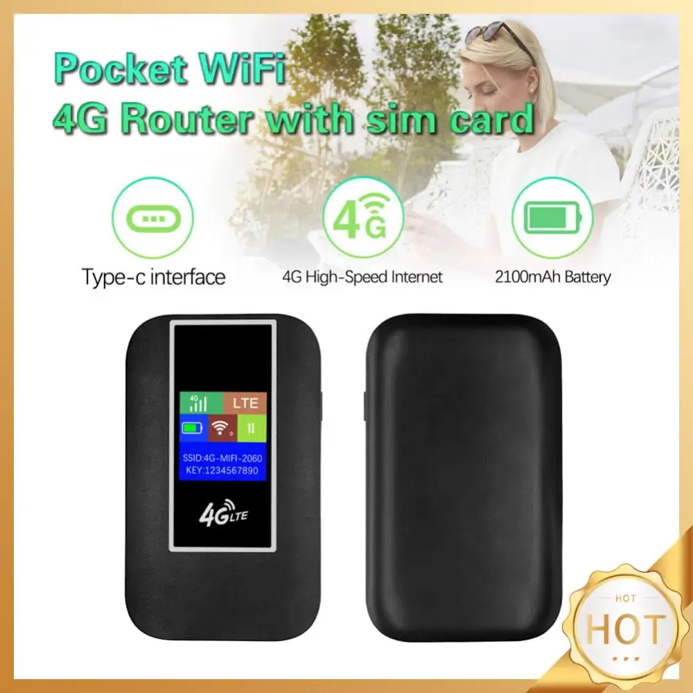 4G LTE Mobile WiFi Router 150Mbps Wireless Internet Router with SIM Card Slot Pocket Mobile Hotspot for Home Office Car Travel