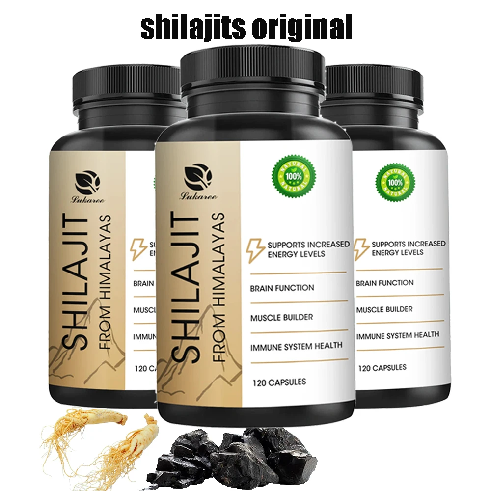 

Ginseng ShiIajit Capsule Brain and Immune Health 85+Trace Minerals Fulvic Humic Acids for Balance Hormones Reproductive Health