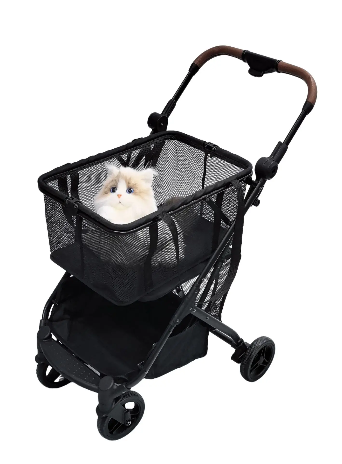 4 Wheel Stair Climbing Rolling Folding Shopping Trolley Aluminum Shopping Cart