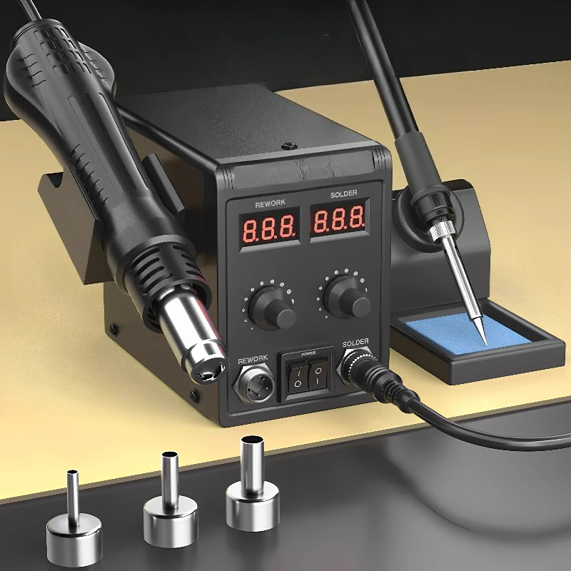 Electric Hot Air Gun Dismantling and Welding Table 2-in-1 Lead-free Electric Soldering Iron Mobile Phone Computer Repair